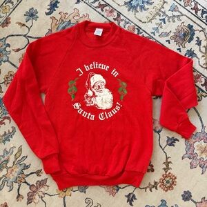 Vintage 1983 Jerzees Santa Claus Sweatshirt
